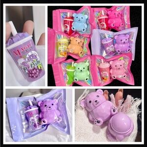 Teddy Bear Lip Balm Set 🐻 ✨